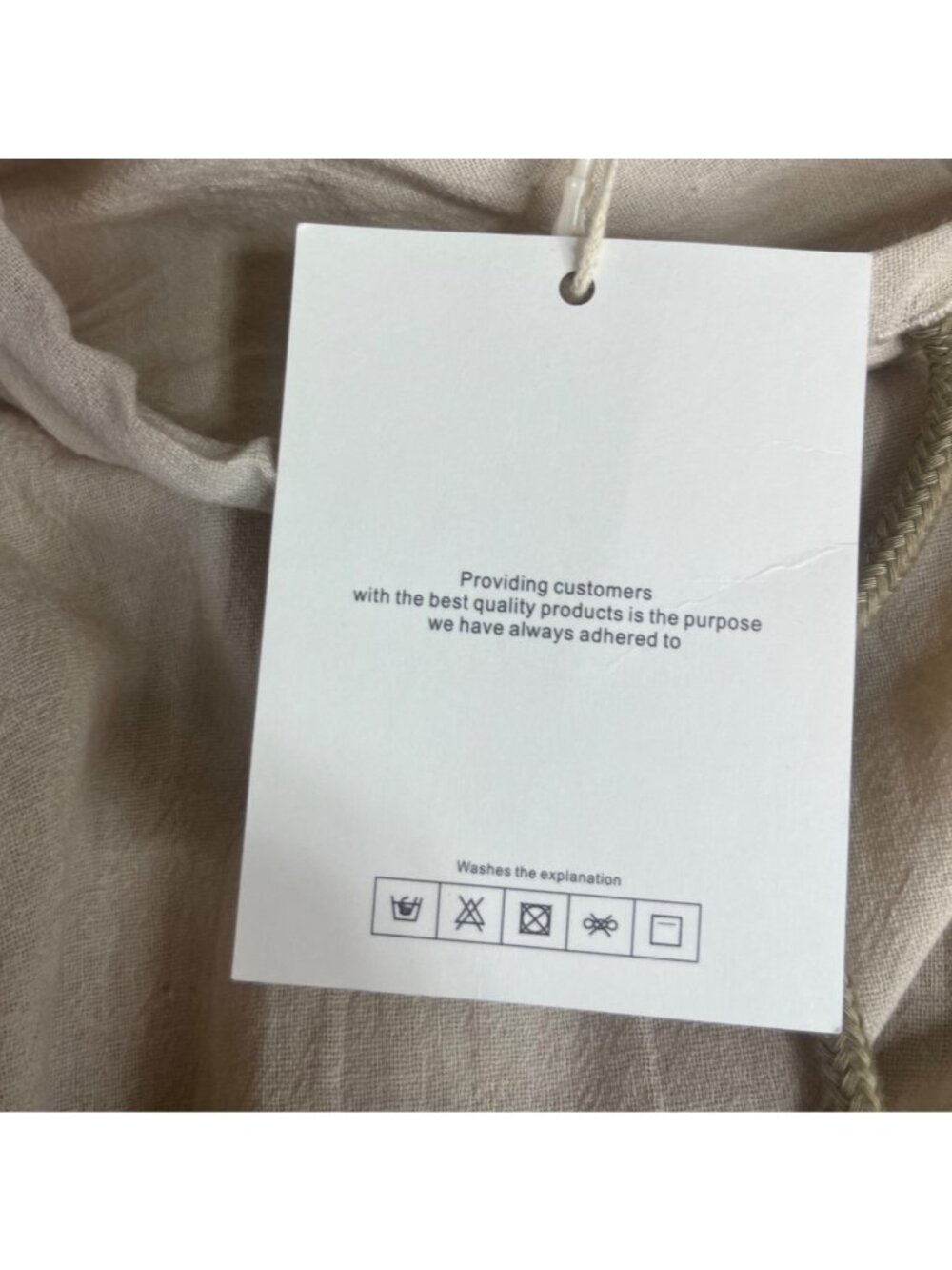 Lingt‎ Chic Hooded Button Up Shirt Small Beige New Short Sleeves Lightweight - Picture 8 of 8